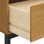 Aparador con puerta de vidrio FLAM madera de pino 110x40x80 cm de vidaXL, Aparadores - Ref: Foro24-357828, Precio: 181,66 €, ...