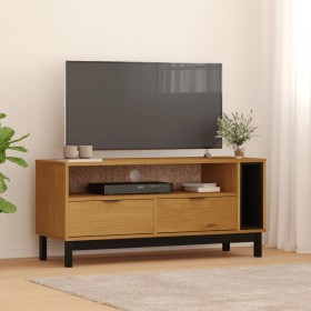 Mueble para TV FLAM madera maciza de pino 110x40x50 cm de vidaXL, Muebles TV - Ref: Foro24-357820, Precio: 121,99 €, Descuent...