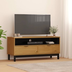 Mueble para TV FLAM madera maciza de pino 110x40x50 cm de vidaXL, Muebles TV - Ref: Foro24-357819, Precio: 134,21 €, Descuent...