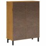 Aparador alto con puerta vidrio FLAM madera pino 92x40x122,5 cm de vidaXL, Aparadores - Ref: Foro24-357829, Precio: 234,96 €,...