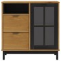 Aparador con puerta de vidrio FLAM madera de pino 80x40x80 cm de vidaXL, Aparadores - Ref: Foro24-357826, Precio: 135,24 €, D...