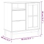 Aparador con puerta de vidrio FLAM madera de pino 80x40x80 cm de vidaXL, Aparadores - Ref: Foro24-357826, Precio: 135,24 €, D...