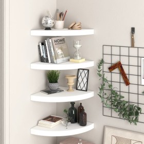 Corner floating shelves 4 pcs MDF white 35x35x3.8 cm by vidaXL, Shelves and shelves - Ref: Foro24-323918, Price: 68,39 €, Dis...