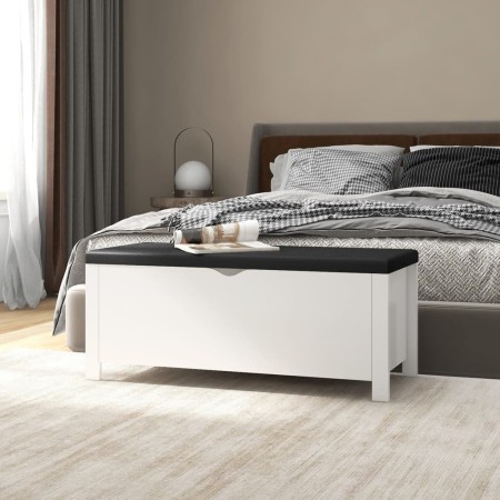 White plywood storage box cushion 105x40x45 cm by vidaXL, Storage trunks - Ref: Foro24-326768, Price: 114,09 €, Discount: %