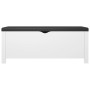 White plywood storage box cushion 105x40x45 cm by vidaXL, Storage trunks - Ref: Foro24-326768, Price: 114,09 €, Discount: %