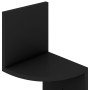 Black engineered wood wall corner shelf 19x19x123 cm by vidaXL, Shelves and shelves - Ref: Foro24-326832, Price: 34,33 €, Dis...