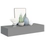 Estante con cajón de pared MDF gris 60x23,5x10 cm de vidaXL, Estantes y estanterías - Ref: Foro24-330259, Precio: 48,87 €, De...