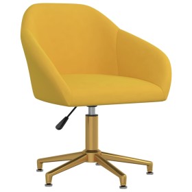 Silla de comedor giratoria de terciopelo amarillo de vidaXL, Sillas de comedor - Ref: Foro24-330596, Precio: 134,99 €, Descue...