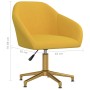 Yellow Velvet Swivel Dining Chair by vidaXL, dining chairs - Ref: Foro24-330596, Price: 134,60 €, Discount: %