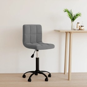 Silla de oficina giratoria de terciopelo gris oscuro de vidaXL, Sillas de oficina - Ref: Foro24-334357, Precio: 79,99 €, Desc...