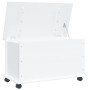 Storage trunk with wheels, TALL solid white wood 73x39.5x44 cm by vidaXL, Storage trunks - Ref: Foro24-353928, Price: 78,99 €...