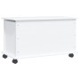 Storage trunk with wheels, TALL solid white wood 73x39.5x44 cm by vidaXL, Storage trunks - Ref: Foro24-353928, Price: 78,99 €...