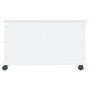 Storage trunk with wheels, TALL solid white wood 73x39.5x44 cm by vidaXL, Storage trunks - Ref: Foro24-353928, Price: 78,99 €...