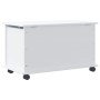 Storage trunk with wheels, TALL solid white wood 73x39.5x44 cm by vidaXL, Storage trunks - Ref: Foro24-353928, Price: 78,99 €...