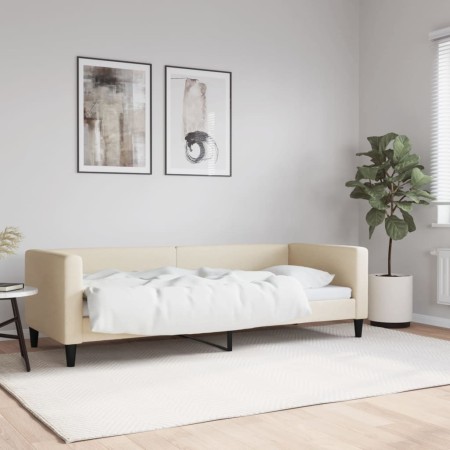 Sofá cama tela color crema 80x200 cm de vidaXL, Camas y somieres - Ref: Foro24-353982, Precio: 209,63 €, Descuento: %