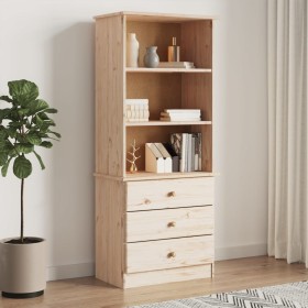 ALTA bookcase with drawers solid pine wood 60x35x142 cm by vidaXL, Bookcases and shelves - Ref: Foro24-353951, Price: 161,99 ...