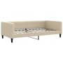 Cream fabric sofa bed 100x200 cm by vidaXL, Beds and slatted bases - Ref: Foro24-353992, Price: 219,09 €, Discount: %