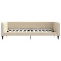 Cream fabric sofa bed 100x200 cm by vidaXL, Beds and slatted bases - Ref: Foro24-353992, Price: 219,09 €, Discount: %