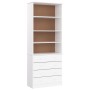 Tall pine wood bookcase with drawers 77x35x186.5 cm by vidaXL, Bookcases and shelves - Ref: Foro24-353954, Price: 241,71 €, D...