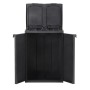 Trash can with 2 doors black 65x45x88 cm PP by vidaXL, Garbage cans and trash cans - Ref: Foro24-151224, Price: 120,10 €, Dis...