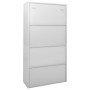 Office wardrobe sliding door light gray steel 90x40x180 cm by vidaXL, Lockers and storage cabinets - Ref: Foro24-335959, Pric...