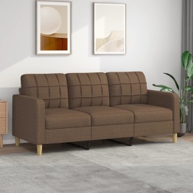 3-seater brown fabric sofa 180 cm by vidaXL, Sofas - Ref: Foro24-359102, Price: 301,44 €, Discount: %