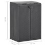 Trash can with 2 doors black 65x45x88 cm PP by vidaXL, Garbage cans and trash cans - Ref: Foro24-151224, Price: 120,10 €, Dis...