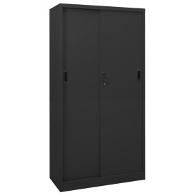 Büroschrank Schiebetür Stahl anthrazit 90x40x180cm von vidaXL, Schließfächer und Lagerschränke - Ref: Foro24-335961, Preis: 3...