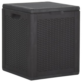 90L PP Garten-Aufbewahrungsbox aus schwarzem Rattan von vidaXL, Aufbewahrungsboxen für den Außenbereich - Ref: Foro24-151227,...