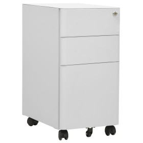 Mobile filing cabinet light gray steel 30x45x59 cm by vidaXL, Filing cabinets - Ref: Foro24-335983, Price: 125,44 €, Discount: %