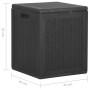 Garden storage box 90L black rattan PP by vidaXL, Outdoor storage boxes - Ref: Foro24-151227, Price: 56,80 €, Discount: %