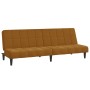 Brown velvet 2-seater sofa bed by vidaXL, Sofas - Ref: Foro24-337510, Price: 171,08 €, Discount: %