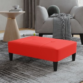 Reposapiés cuero sintético rojo 78x56x32 cm de vidaXL, Otomanas - Ref: Foro24-337773, Precio: 53,99 €, Descuento: %