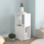 White chipboard swivel cabinet 34.5x34.5x75.5 cm by vidaXL, Bookcases and shelves - Ref: Foro24-339557, Price: 79,23 €, Disco...