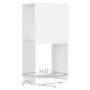 White chipboard swivel cabinet 34.5x34.5x75.5 cm by vidaXL, Bookcases and shelves - Ref: Foro24-339557, Price: 79,23 €, Disco...