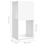 White chipboard swivel cabinet 34.5x34.5x75.5 cm by vidaXL, Bookcases and shelves - Ref: Foro24-339557, Price: 79,23 €, Disco...