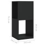 Drehbarer Schrank aus schwarzer Spanplatte, 34,5 x 34,5 x 75,5 cm von vidaXL, Bücherregale und Regale - Ref: Foro24-339558, P...