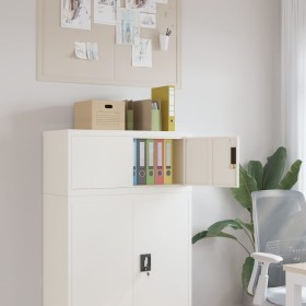 White steel filing cabinet 90x40x40 cm by vidaXL, Filing cabinets - Ref: Foro24-339716, Price: 118,99 €, Discount: %