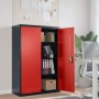 Anthracite gray and red steel filing cabinet 90x40x140 cm by vidaXL, Filing cabinets - Ref: Foro24-339749, Price: 256,99 €, D...