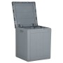 Caja de almacenaje para jardín 90L PP ratán gris de vidaXL, Cajas de almacenaje para exteriores - Ref: Foro24-151233, Precio:...