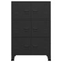 Black metal industrial storage trunk 75x40x115 cm by vidaXL, Storage trunks - Ref: Foro24-339628, Price: 172,32 €, Discount: %