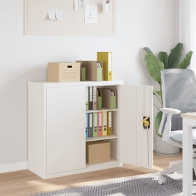 White steel filing cabinet 90x40x90 cm by vidaXL, Filing cabinets - Ref: Foro24-339728, Price: 182,33 €, Discount: %