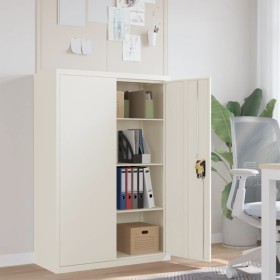 Aktenschrank aus weißem Stahl, 90 x 40 x 140 cm von vidaXL, Aktenschränke - Ref: Foro24-339744, Preis: 269,84 €, Rabatt: %