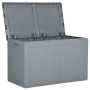 Caja de almacenaje para jardín 180 L PP ratán gris de vidaXL, Cajas de almacenaje para exteriores - Ref: Foro24-151234, Preci...