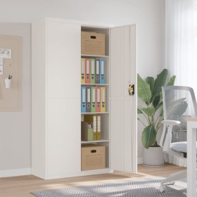 Aktenschrank aus weißem Stahl, 90 x 40 x 180 cm von vidaXL, Aktenschränke - Ref: Foro24-339752, Preis: 336,82 €, Rabatt: %