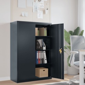 Anthrazitgrauer Aktenschrank aus Stahl 90x40x140 cm von vidaXL, Aktenschränke - Ref: Foro24-339747, Preis: 220,63 €, Rabatt: %