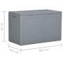 Garden storage box 180 L PP rattan gray by vidaXL, Outdoor storage boxes - Ref: Foro24-151234, Price: 81,45 €, Discount: %