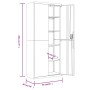 Armario archivador de acero blanco 90x40x200 cm de vidaXL, Armarios archivadores - Ref: Foro24-339760, Precio: 341,83 €, Desc...