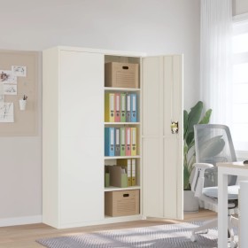 Aktenschrank aus weißem Stahl, 105 x 40 x 180 cm von vidaXL, Aktenschränke - Ref: Foro24-339768, Preis: 359,94 €, Rabatt: %