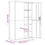 Armario archivador de acero blanco 105x40x180 cm de vidaXL, Armarios archivadores - Ref: Foro24-339768, Precio: 373,94 €, Des...